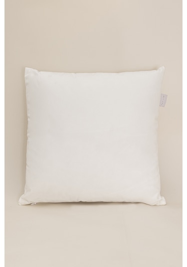 Charm Siyah Geyik Baskılı Beyaz Kırlent 43x43 35263a Beyaz