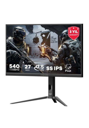 Fazeon X27F540 27" 540 Hz 0.5 Ms Fast IPS FHD RGB Gaming Monitor