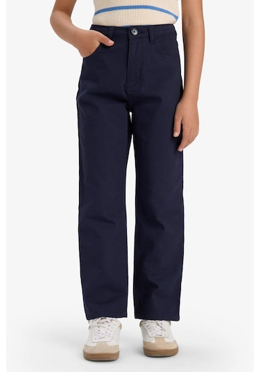 Defacto Kız Çocuk Straight Fit Geniş Bol Paça Cepli Pamuklu Okul Pantolonu C9471a825aunv253 Lacivert Defacto Kız Çocuk Straight Fit Geniş Bol Paça Cepli Pamuklu Okul Pantolonu C9471a825aunv253 Lacivert