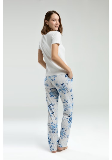 Pierre Cardin 8970 Kısa Kol Kadın Pijama Takımı Beyaz