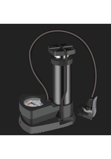 Siyah Kullanışlı Lastik Şişirme Pompası Yüksek Basınçlı Stabil Taban Şişirme