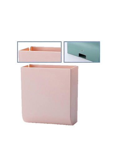 Ganzhoushop Kendinden Yapışkanlı Düzenleyici Saklama Kutusu Uzaktan Kumanda Tutucu Medya Düzenleyici Telefon Uzaktan Kumandası İçinpembe