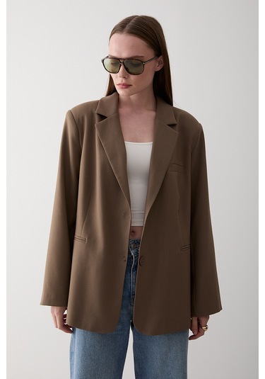 Haki Blazer Ceket - 7619 Haki