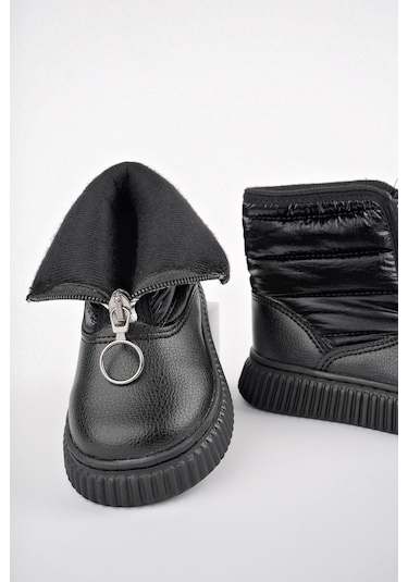 Muggo Candy Garantili Bebek Rahat Kalıp Önü Fermuarlı İçi Kürklü Yağmur Ve Kar Botu 001