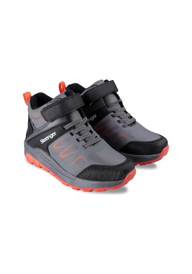 Slazenger KENTON I Çocuk Cırt Cırtlı Koyu Gri Bot
