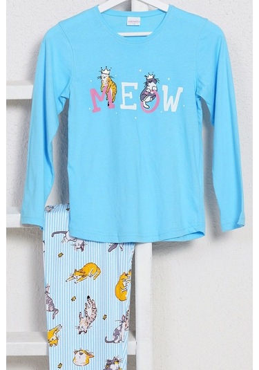 Vienetta Genç Kız O Yaka Süprem Penye Pijama Takım 9581,7-14 Yaş (452961558)