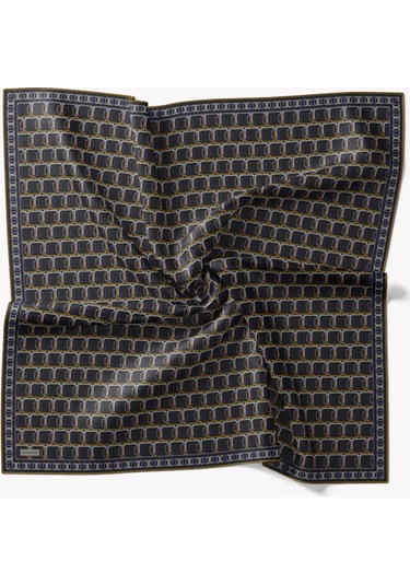 Silk Home Twill İpek Eşarp Zincir Siyah - Beyaz Çok Renkli