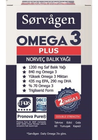 Sorvagen Omega 3 Plus 60 Kapsül