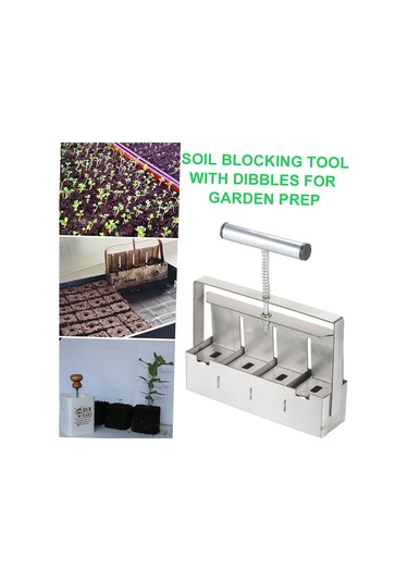 Gümüş Bahçe Hazırlığı Için Dibbles Dibbers Ile El Toprak