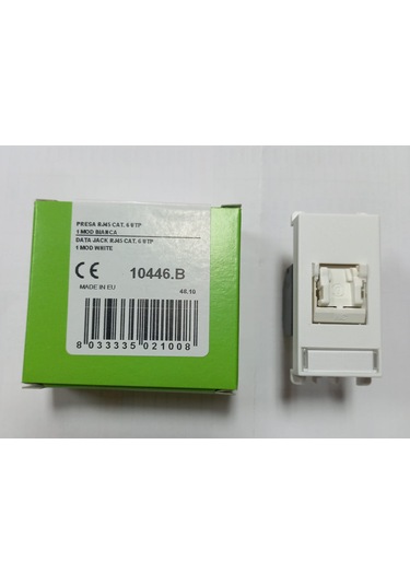 Beyaz Rj45 Cat6 Data Prizi 1m