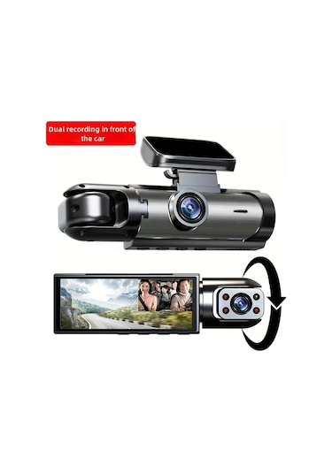 Oldfriend Siyah 32gb Kart Yok 1080p Dual Kamera Araç Kamerası 3.16 Ips Ekran Gece Görüşü Park Asistanı