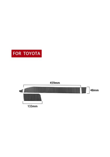 4 Adet / Takım Toyota 4runner 2010-2020 İçin Karbon Fiber Araba Merkezi Konsolu Dekoratif Etiket, Sol Sürüş İçin Uygun 1 Adet