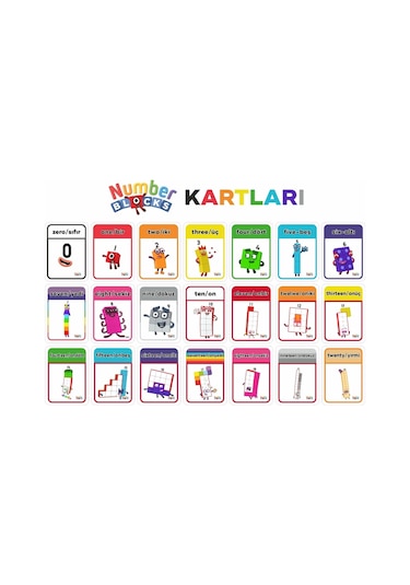 Number Blocks Matematik Eğitici Birim Kartları 0-20
