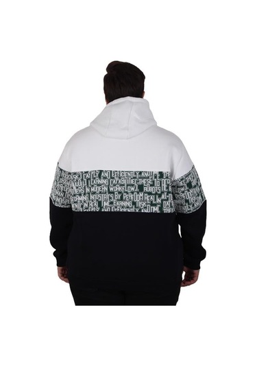 Starbattal Büyük Beden Kapüşonlu 3ip Sweat Transforming 25713 Ekru Ekru