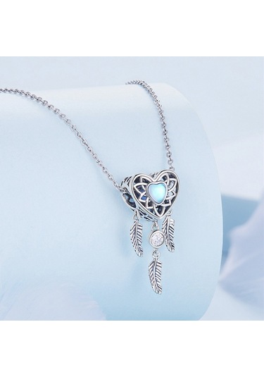 Bsc749 Ayar Gümüş S925 Kalp Zirkon Dreamcatcher Bilezik Boncuk Çok Renkli