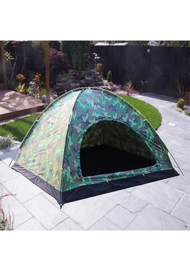 Suntek 3-4 Kişilik Pop-up Camo Kamp Su Geçirmez Çadır Kamuflaj Çok Renkli