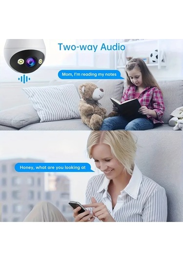 Xuweiwei Jooan Akıllı İç Mekan Güvenlik Kamerası T10 32g Card Wifi 360 Derece Ptz Hareket Algılama Renkli Gece Görüşü