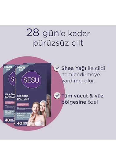 Sesu Hassas Ciltler için Sir Ağda Bandı 40'lı