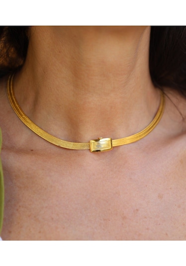 Yenigün Kuyumculuk 14 Ayar Altın Üç Sıra Trabzon Hasırı Kolye 415