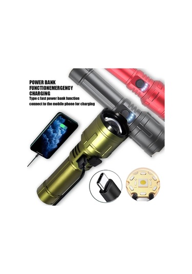 Xuweiwei 1 Adet Fx 2503 Green Güçlü Lüminesan Saf Alüminyum Alaşımlı El Feneri 5000mah Büyük Kapasite Odaklanabilir Taşınabilir Usb Elektronik Işık Ters Şarj Araç Bakımı Acil Durum Hayatta Kalma Ev Dekorasyonu Açık Hava Ekipmanı Altın Xuweiwei 1 Adet Fx 2503 Green Güçlü Lüminesan Saf Alüminyum Alaşımlı El Feneri 5000mah Büyük Kapasite Odaklanabilir Taşınabilir Usb Elektronik Işık Ters Şarj Araç Bakımı Acil Durum Hayatta Kalma Ev Dekorasyonu Açık Hava Ekipmanı Altın