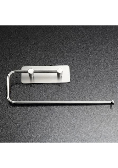 Kağıt Havluluk Yapışkanlı Çift Çubuklu Paslanmaz Çelik Krom Rengi Krom