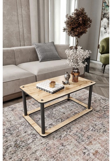 Hole Dikdörtgen Orta Sehpa Meşe Meşe