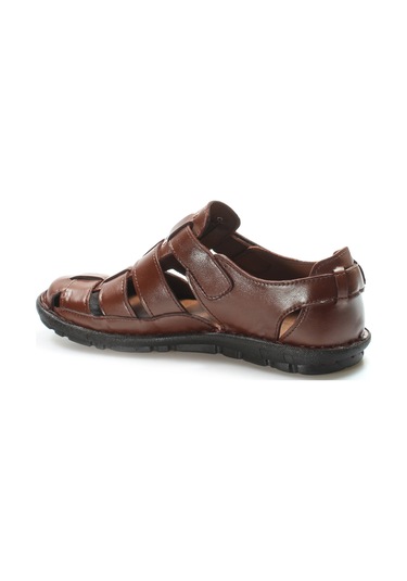 Fast Step 927ma021 Hakiki Deri Klasik Erkek Sandalet