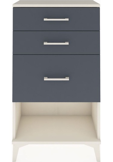 Arges Komodin 3 Çekmeceli 60x30x106 Aytaşı-antrasit Aytası