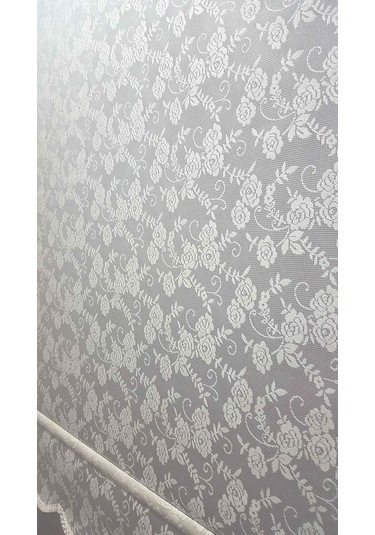 Brillant 1.Kalite Küçük Gül Desen Çift Mekanizmalı Tül Stor Pe...