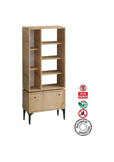 Decormet Fix Kitaplık Dec0056 Safir Meşe Çok Renkli