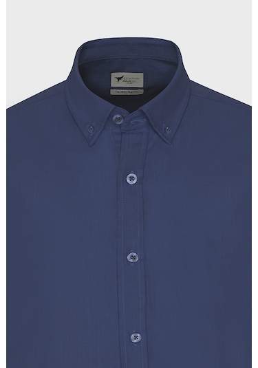 AC&Co / Altınyıldız Classics Erkek LACI Tailored Slim Fit Dar Kesim Düğmeli Yaka %100 Pamuk Gömlek Lacivert AC&Co / Altınyıldız Classics Erkek LACI Tailored Slim Fit Dar Kesim Düğmeli Yaka %100 Pamuk Gömlek Lacivert