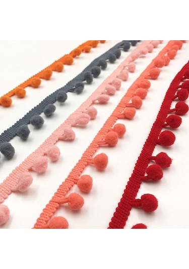 20 Yards Ponpon Dantel Kurdele Kürk Topu Trim Craft Dıy Perde Ev Dekoratif Giysi Dikiş Aksesuarları Yeşil