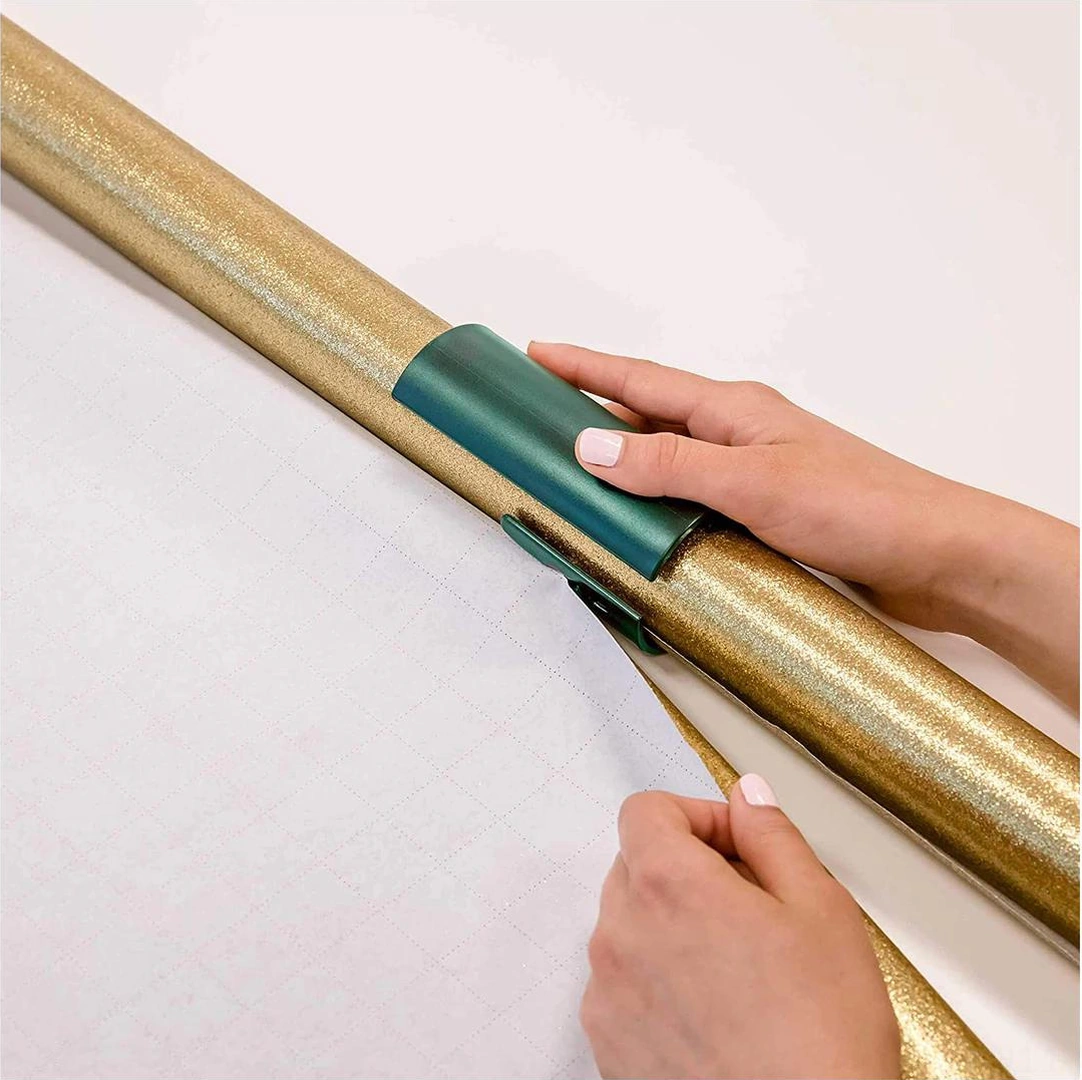 Youtek Güvenli Dudaklı Paket Kağıdı Kesici - Esnek Menteşeli, Doğru Çizgi Kesimi, Zaman Tasarrufu Sağlar Abs Malzeme, Yeşil 1 Adet