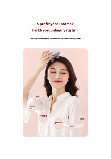 Ikkb Yeni Kafa Elektrikli Silikon Kafa Derisi Masajı Gri