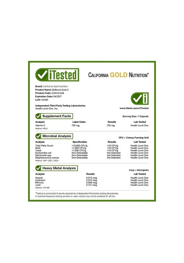 Buffered Gold C 750 Mg 60 Kapsül