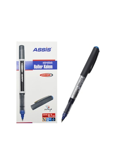 Assis 625 Patron Roller Kalem 0.7 MM Mavi 12 Adet