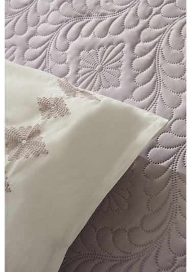 Karaca Home Glory Çift Kişilik %100 Pamuk 7 Parça Düet Set Pembe Lila