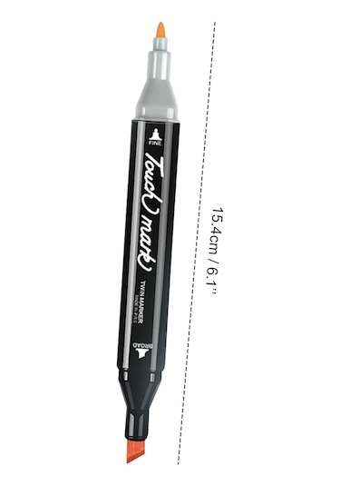 Aubyhe 12 Renkli Alkollü Sanat Marker Seti - İki Uçlu, Hızlı Kuruyan, Düşük Koku - Plastik, Ahşap, Metal Üzerinde Kullanılabilir Diğer