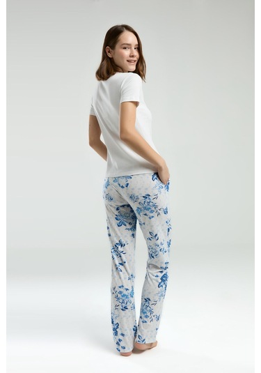 Pierre Cardin Kadın Beyaz Pijama Takımı Pc8970-s-v1 Beyaz