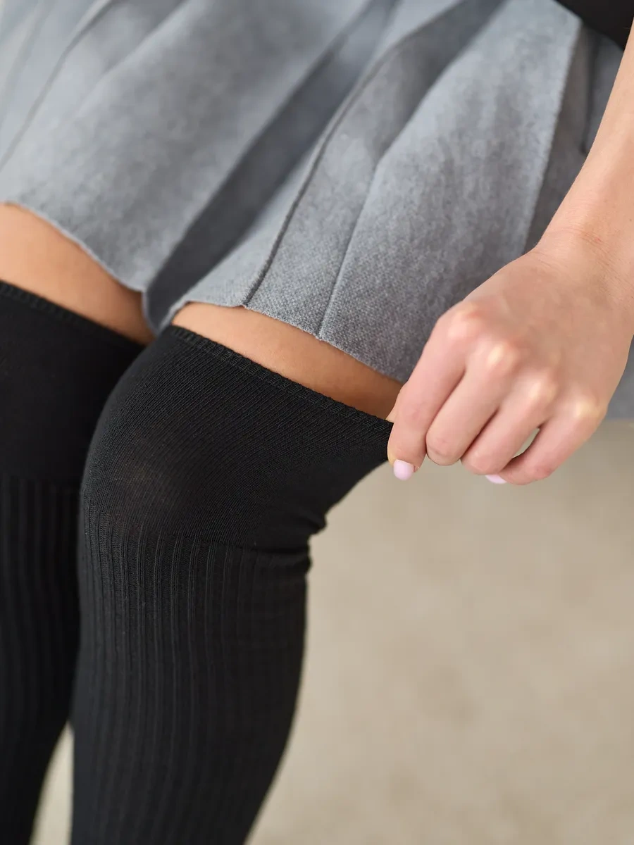 John Jeniford Yüksek Siyah Çizgili Golf Çorapları 300496932 Siyah