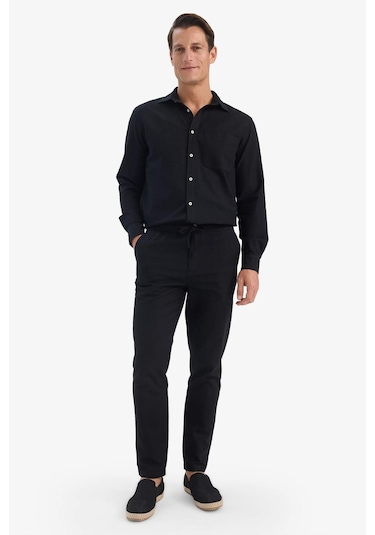 Defacto Jogger Slim Fit Jogger Paça Pamuklu Pantolon D2671ax25aubk81 Siyah-bk81