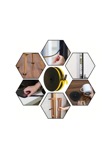 Gateesat 2 Rulo Beyaz 12mm X 3mm Kendinden Yapışkanlı Sessizlik Köpük Bant