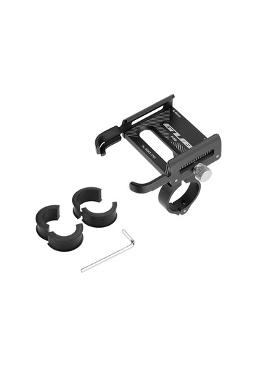 Teltree Gub P30 Bisiklet Ve Motosiklet İçin 360 Dönebilen Alüminyum Telefon Tutucu - Siyah