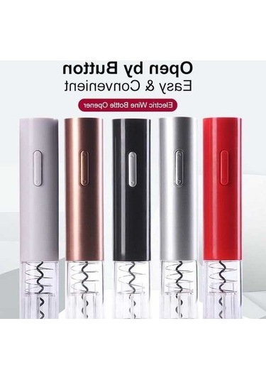 Fastbuy Otomatik Şarap Şişe Açıcı, Elektrikli Korkek Açıcı, Foil Kestiği İle Siyah Model, Çok Renkli Seçenekler Çok Renkli