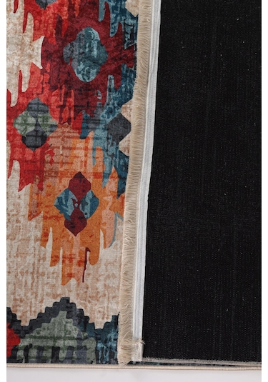 Blghome Kilim Desen Modern Halı Dekoratif Kilim Bej - Mavi