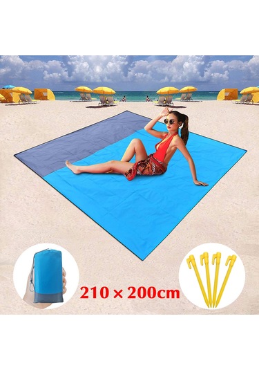 Fosenze Dış Mekan Çadır Battaniyesi: Su Ve Yırtılmaya Dayanıklı, 200x210cm Yeşil-gri, Kamp/piknik/plaj İçin Multifonksiyonel Koyu Yeşil - Gri