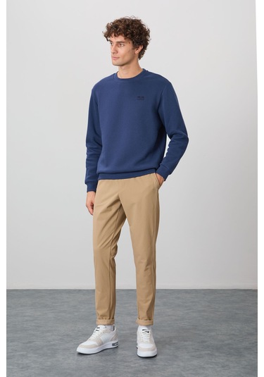 Tommy Life Omar İndigo Şardonlu Erkek Sweatshirt - 88137 Indıgo