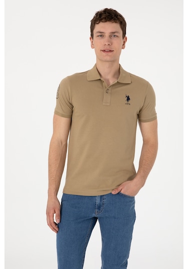 U.S. Polo Assn. Erkek Slim Fit Polo Yaka Haki Basic Tişört 50305929-VR027 U.S. Polo Assn. Erkek Slim Fit Polo Yaka Haki Basic Tişört 50305929-VR027