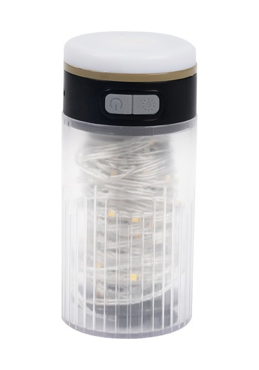 Wezone 10 Metre Ip45 Su Geçirmez Kamp Lambası - 6 Aydınlatma Modu, 1200mah Pil Ve Powerbank Özelliği, Sarı Işık, Kolay Saklama Tekerlekli Işık Şeridi Sarı