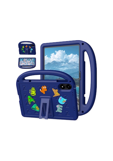 Xiaomi Poco Pad/redmi Pad Pro Kickstand Eva + Pc Kılıfı Omuz Askılı Tablet Kılıfı - Lacivert Tablet Kılıfı